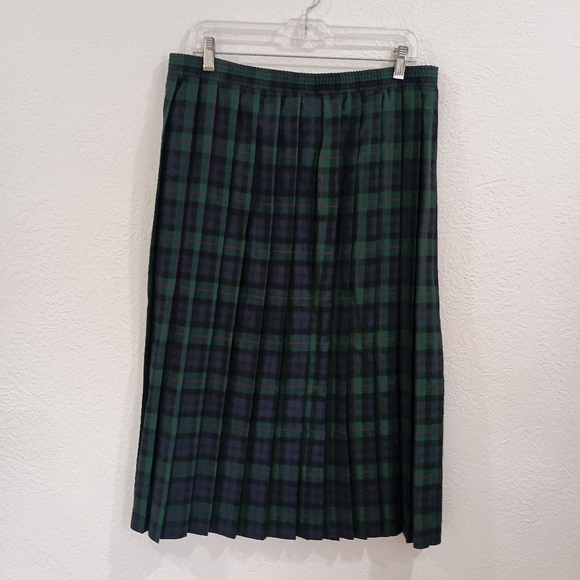Vintage Jantzen Classics Plaid Pleated MIdi Skirt - Picture 4 of 7